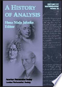 A History of analysis / Hans Niels Jahnke, editor.