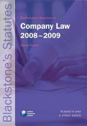 Blackstone's statutes on company law. edited by Derek French.