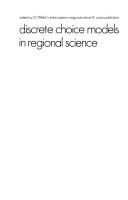 Discrete choice models in regional science / edited by D.E. Pitfield.