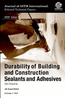 Durability of building and construction sealants and adhesives. JAI guest editor, Andreas T. Wolf.