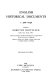 English historical documents c. 500-1042 / edited by Dorothy Whitelock; general editor David C. Douglas.