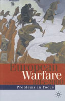 European warfare, 1815-2000 / edited by Jeremy Black.