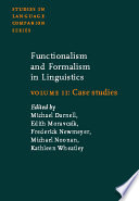 Functionalism and formalism in linguistics / edited by Michael Darnell ... [et al.]