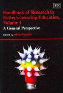 Handbook of research in entrepreneurship education. edited by Alain Fayolle.