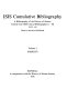 Isis cumulative bibliography : a bibliography of the history of science formed from Isis critical bibliographies 1-90, 1913-65. edited by Magda Whitrow /
