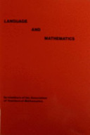 Language and mathematics / by members of the Association of Teachers of Mathematics.