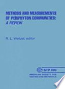 Methods and measurements of periphyton communities a review / sponsored by ASTM Committee D-19 on Water, American Society for Testing and Materials, R. L Weitzel, Hazleton Environmental Sciences Corporation, editor.