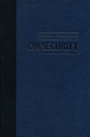 On security / Ronnie D. Lipschutz, editor.