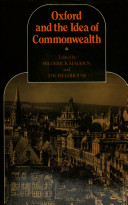 Oxford and the idea of Commonwealth : essays presented to Sir Edgar Williams / edited by Frederick Madden and D.K. Fieldhouse.
