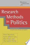 Research methods in politics Peter Burnham ... [et al.].