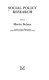 Social policy research / edited by Martin Bulmer.