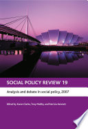 Social policy review edited by Karen Clarke, Tony Maltby and Patricia Kennett.