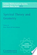 Spectral theory and geometry : ICMS Instructional Conference, Edinburgh 1998 / edited by Brian Davies and Yuri Safarov.