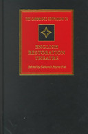 The Cambridge companion to English Restoration theatre / edited by Deborah Payne Fisk.