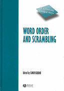 Word order and scrambling / edited by Simin Karimi.