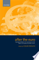 After the Euro : shaping institutions for governance in the wake of European monetary union / edited by Colin Crouch.