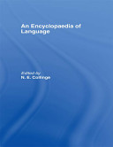 An Encyclopaedia of language / edited by N.E. Collinge.