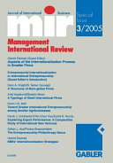 Aspects of the internationalization process in smaller firms / Hamid Etemad (guest editor)