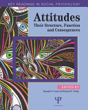 Attitudes : their structure, function, and consequences / edited by Russell H. Fazio and Richard E. Petty.