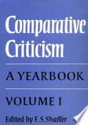Comparative criticism : a yearbook edited by Elinor Shaffer.