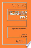Contemporary ergonomics 1992 / edited by E.J. Lovesey.