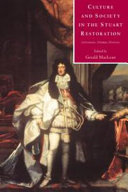 Culture and society in the Stuart Restoration : literature, drama, history / edited by Gerald MacLean.