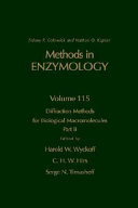 Diffraction methods for biological macromolecules edited by Harold W. Wyckoff, C.H.W. Hirs, Serge N. Timasheff.
