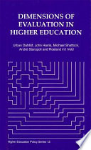 Dimensions of evaluation : report of the IMHE Study Group on Evaluation in Higher Education / Urban Dahllöf ...[et al.].