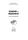 Gender & research : Brussels, 8-9 November 2001 / edited by Linda Maxwell, Karen Slavin, Kerry Young.