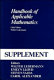 Handbook of applicable mathematics / chief editor: Walter Ledermann