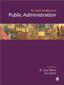 Handbook of public administration / edited by B. Guy Peters and Jon Pierre.