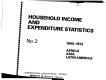 Household income and expenditure statistics.