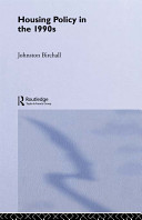 Housing policy in the 1990s / edited by Johnston Birchall.