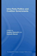 Intra-party politics and coalition governments edited by Daniela Giannetti and Kenneth Benoit.
