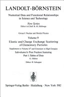 Landolt-Börnstein numerical data and functional relationships in science and technology G. Höhler ; editor H. Schopper.