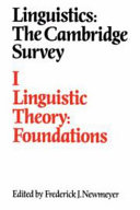 Linguistics : the Cambridge survey / edited by Frederick J. Newmeyer