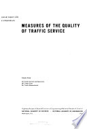 Measures of the quality of traffic service : a compendium.