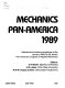 Mechanics Pan-America 1989 : selected and revised proceedings of the January 1989 Rio de Janeiro Pan-American Congress of Applied Mechanics / editors, C.R. Steele, A.W. Leissa, M.R.M. Crespo da Silva.