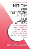 Memory and testimony in the child witness / Maria S. Zaragoza ... [et al.], editors.