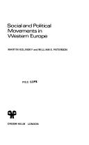 Social and political movements in Western Europe / (edited by) Martin Kolinsky and William E. Paterson.
