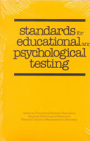 Standards for educational and psychological testing / American Educational Research Association, American Psychological Association, National Council on Measurement in Education.