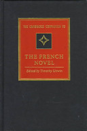 The Cambridge companion to the French novel : from 1800 to the present / edited by Timothy Unwin.