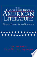 The Cambridge history of American literature general editor, Sacvan Bercovitch.