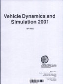 Vehicle dynamics and simulation 2001.