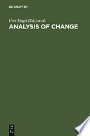 Analysis of change : advanced techniques in panel data analysis / editors Uwe Engel and Jost Reinecke.