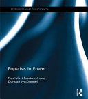 Populists in power / Daniele Albertazzi and Duncan McDonnell.