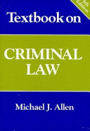 Textbook on criminal law.