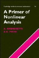 A primer of nonlinear analysis / Antonio Ambrosetti, Giovanni Prodi.