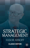 Strategic management / H. Igor Ansoff.