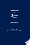 Probability and measure theory / Robert B. Ash ; with contributions from Catherine Doléans-Dade.